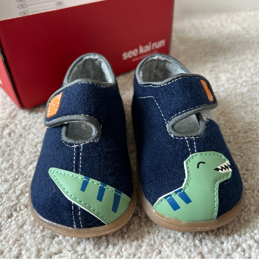 See Kai Run Cruz II Dinosaur Slippers